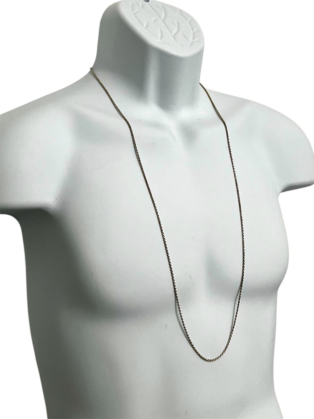 Sterling Silver Rope Twist Yard Chain Necklace